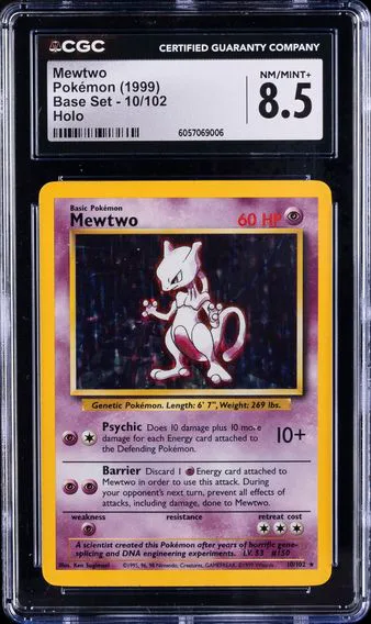 1999 #10 Mewtwo-Holo CGC 8.5 Game Pokemon