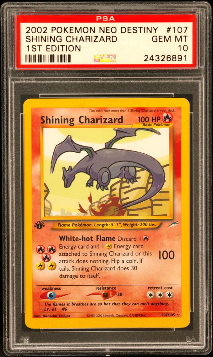 2002 #107 Shining Charizard 1st 
