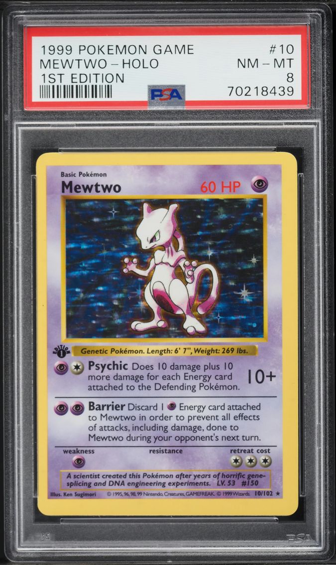 1999 #10 Mewtwo-Holo 1st Edition