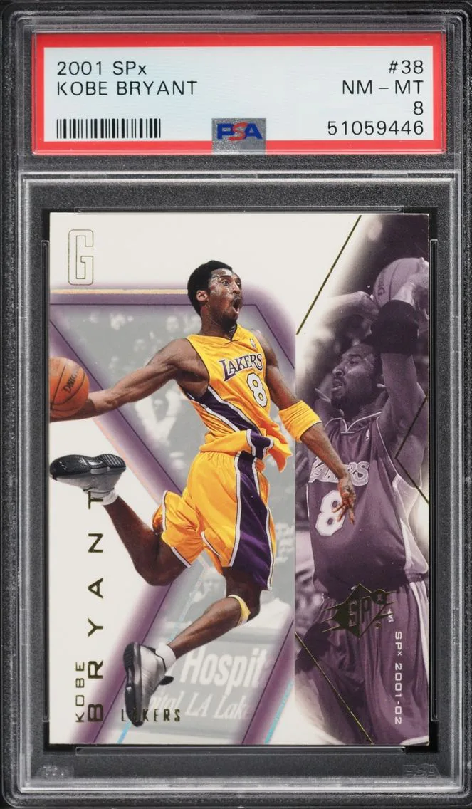2001 #38 Kobe Bryant PSA 8 SPx Basketball