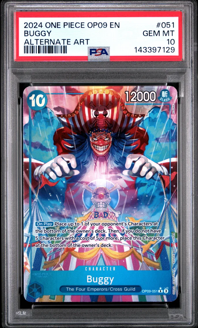 2024 #051 Buggy PSA 10 One Piece OP09-Emperors in the New World