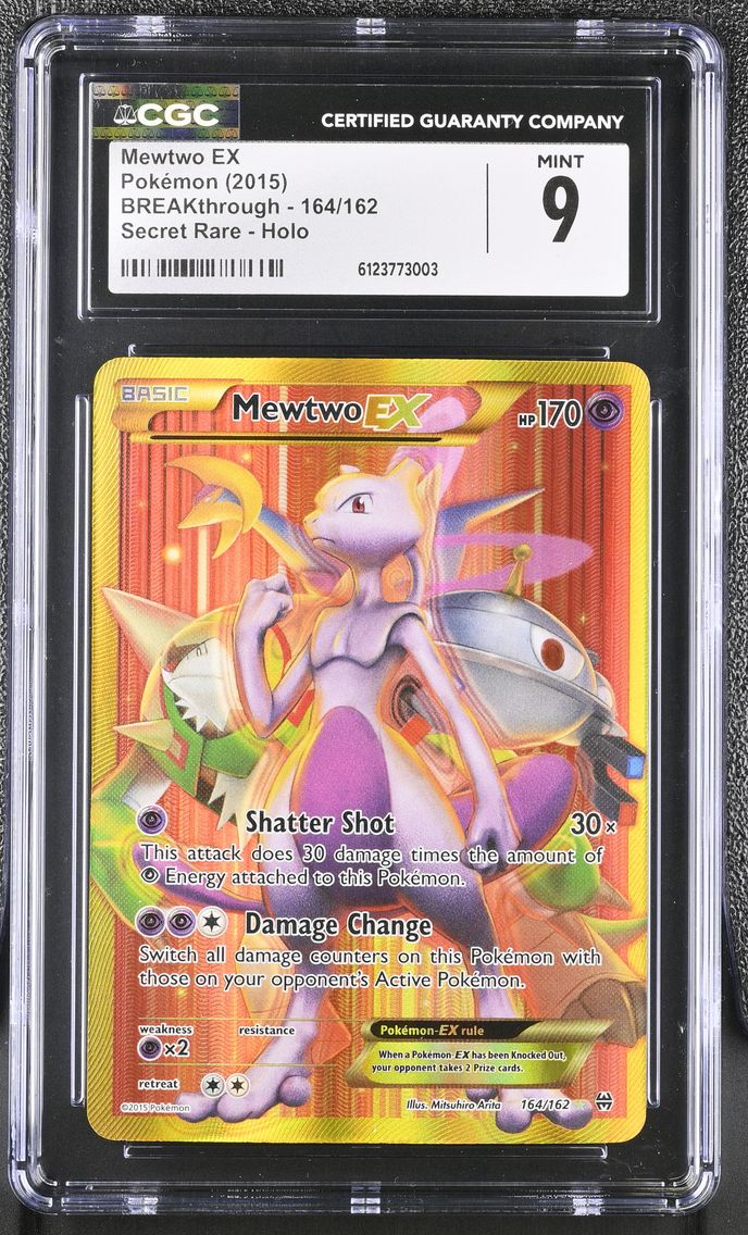 2015 #164 Mewtwo EX CGC 9 BREAKthrough - English