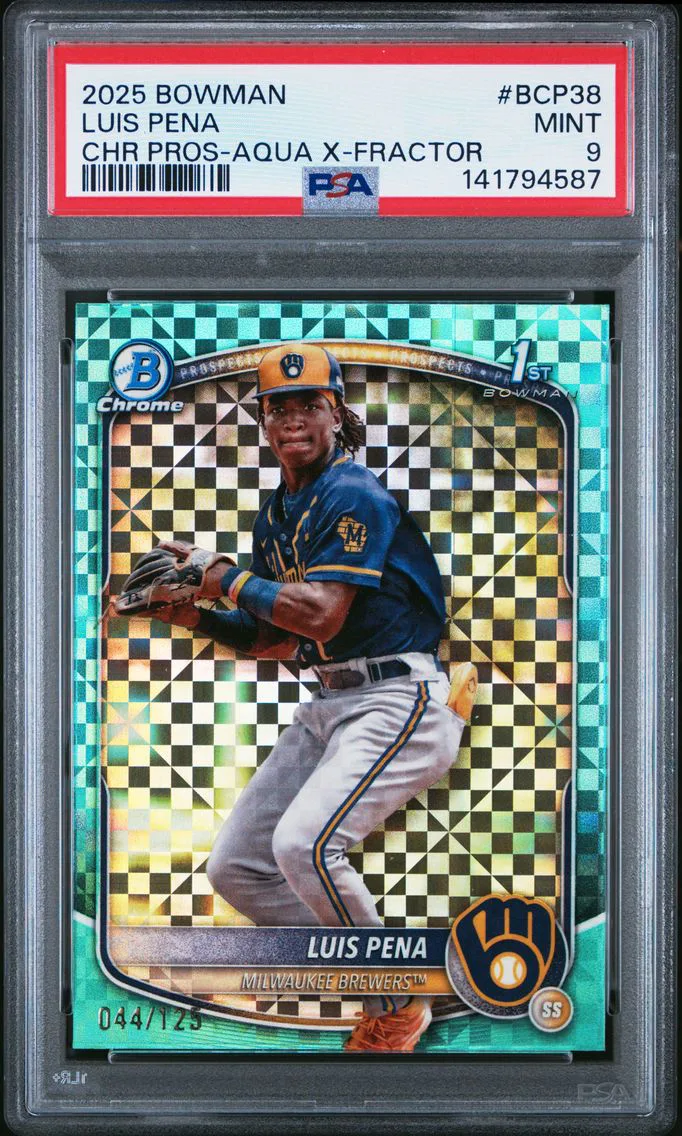 2025 #BCP38 Luis Pena PSA 9 Bowman Chrome Prospects