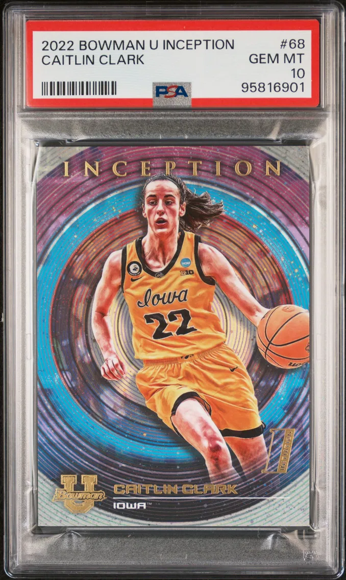 2022 #68 Caitlin Clark PSA 10 Bowman University Inception
