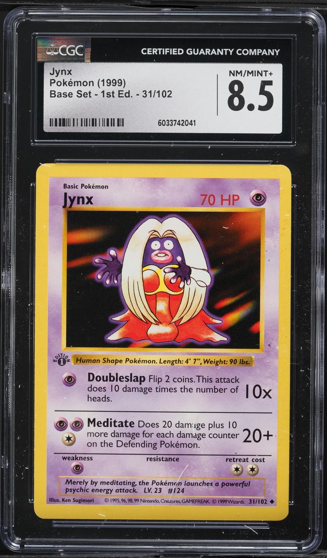 1999 #31 Jynx 1st Edition CGC 8.5 Game Pokemon
