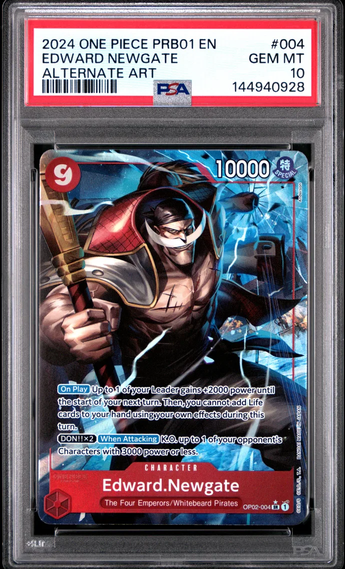 2024 #004 Edward Newgate PSA 10 One Piece PRB01-Premium Booster -One Piece Card the Best-