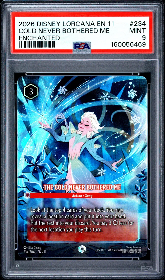 2026 #234 The Cold Never Bothered Me PSA 9 Disney Lorcana EN 11-Winterspell