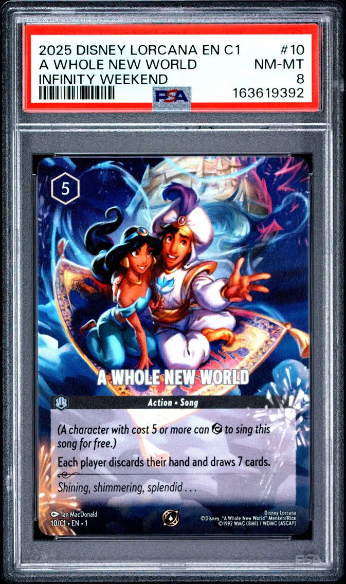 2025 #10 A Whole New World PSA 8 Disney Lorcana EN C1-Lorcana Challenge Promo