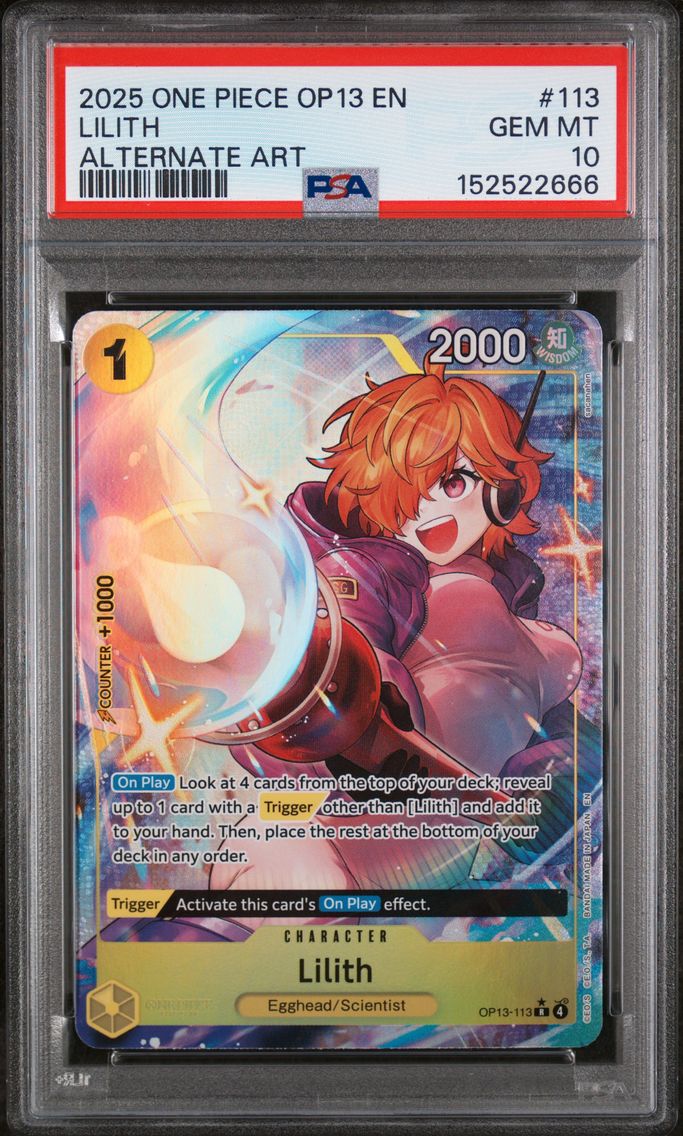 2025 #113 Lilith PSA 10 One Piece OP13-Carrying on His Will