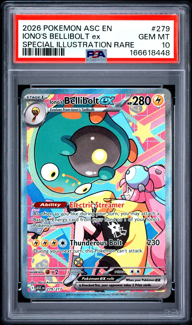 2026 #279 Iono's Bellibolt EX PSA 10 Asc EN-Ascended Heroes