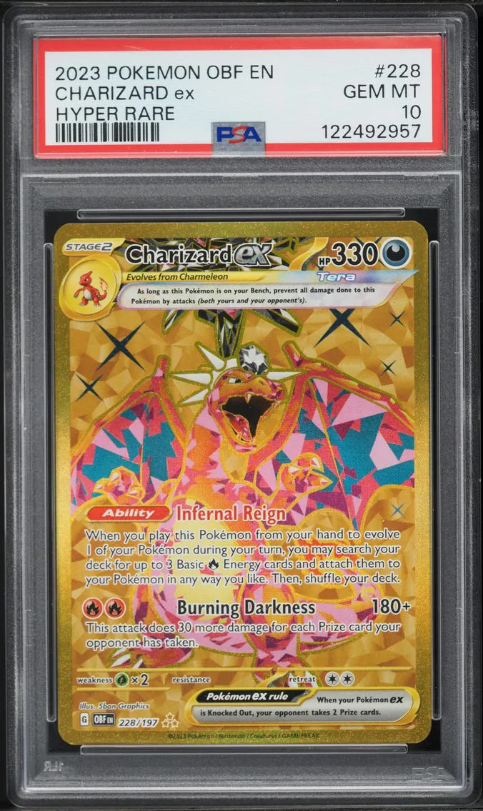 2023 #228 Charizard EX PSA 10 Obf EN-Obsidian Flames Pokemon