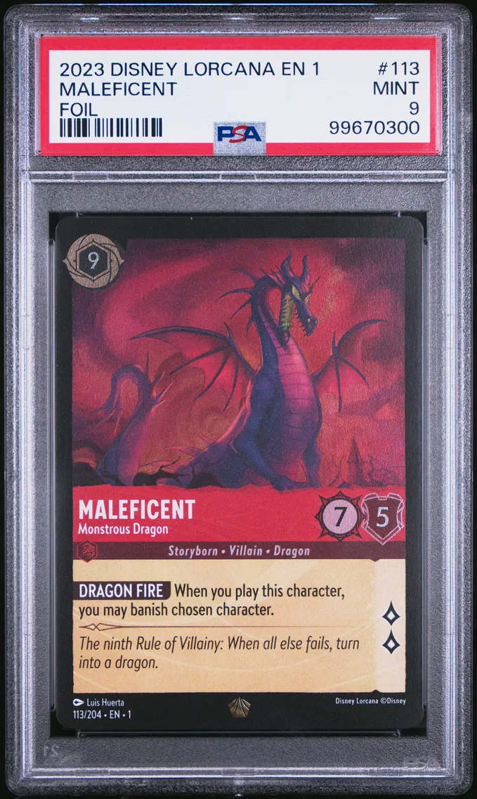 2023 #113 MALEFICENT PSA 9 Disney Lorcana EN 1-the First Chapter