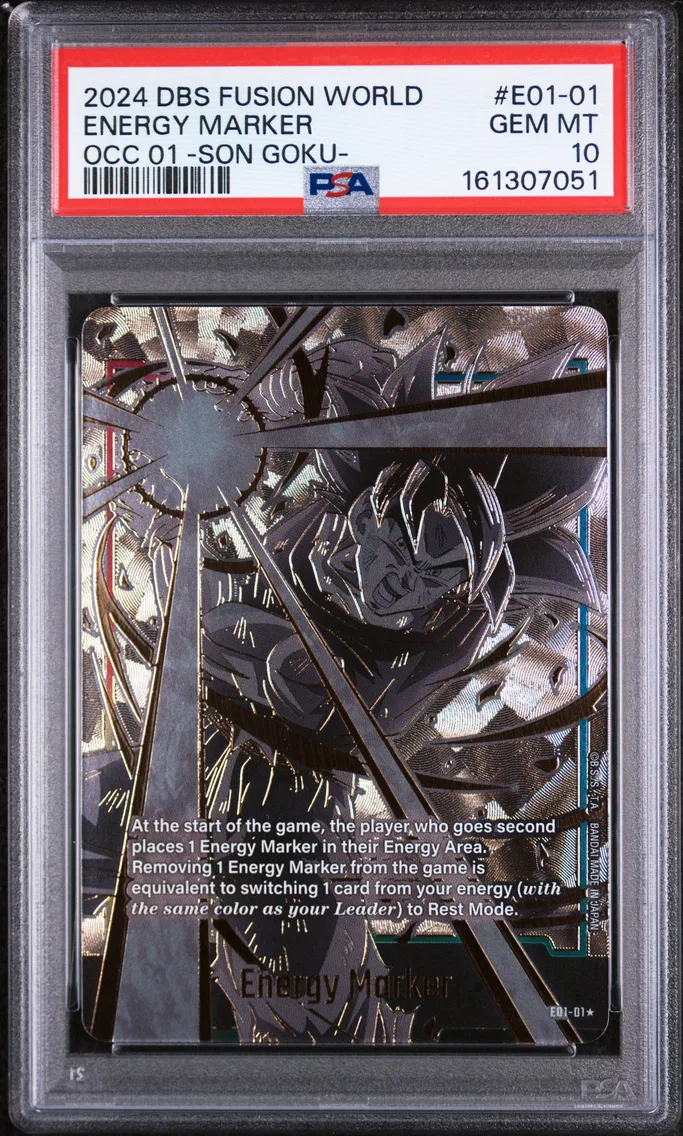 2024 #E01-01 Energy Marker PSA 10 Dragon Ball Super Card Game Fusion World Official Card Case 01 -Son Goku-