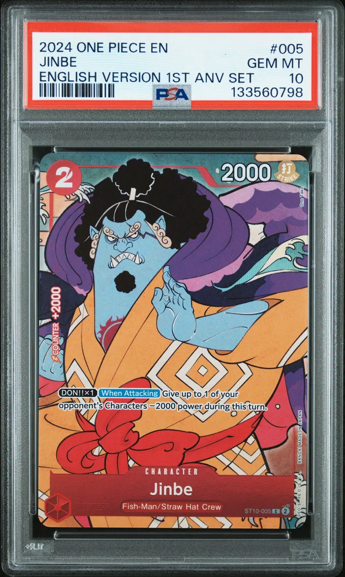 2024 #005 Jinbe PSA 10 One Piece English Version 1st Anniversary Set