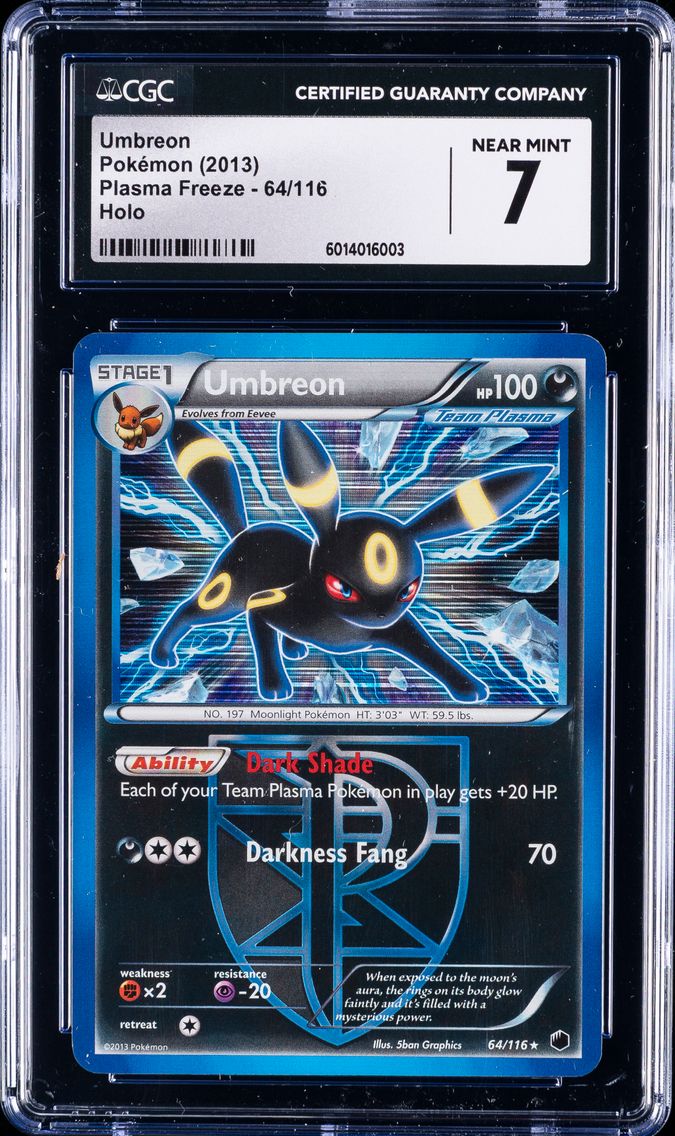 2013 #64 Umbreon CGC 7 Plasma Freeze - English Pokemon
