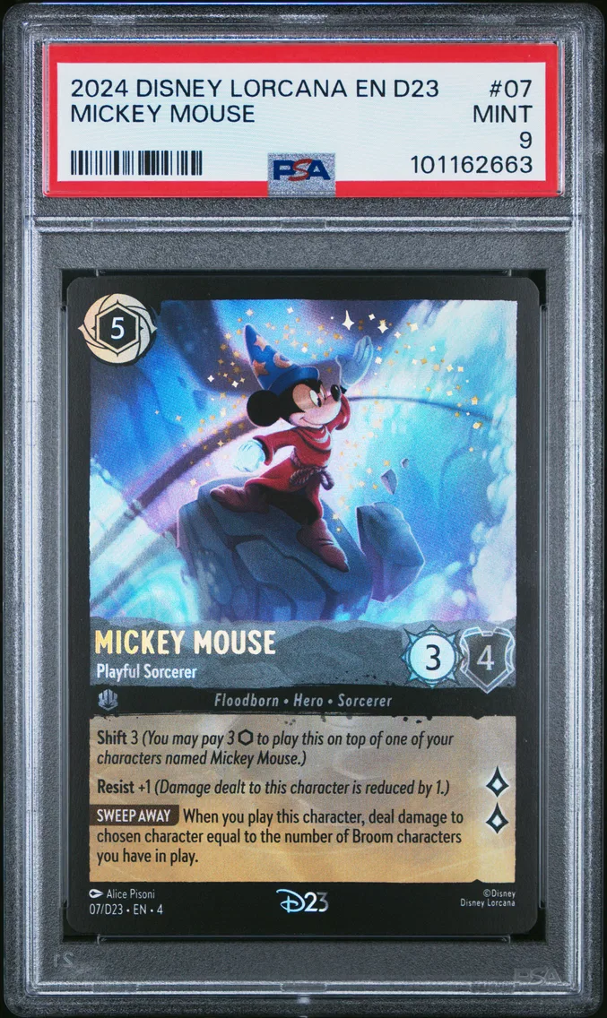 2024 #07 Mickey Mouse - Playful Sorcerer PSA 9 Disney Lorcana EN D23-D23 Expo Promo