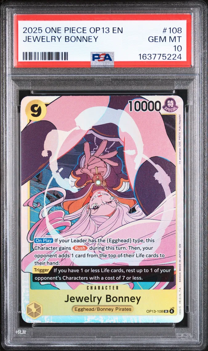 2025 #108 Jewelry Bonney PSA 10 One Piece OP13-Carrying on His Will