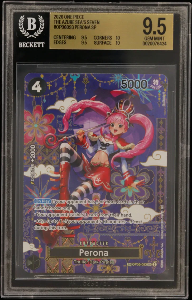 2026 #OP06093 Perona SP BGS 9.5 One Piece Card Game The Azure Sea's Seven