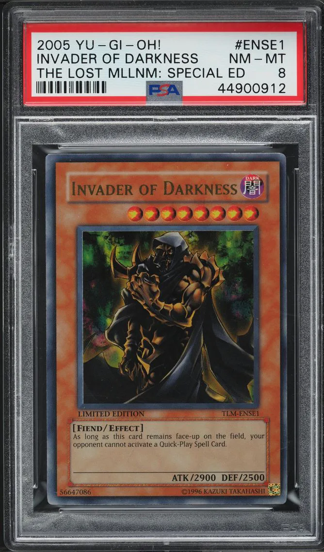 #TLM-ENSE1 INVADER OF DARKNESS 2005 YU-GI-OH! THE LOST MILLENNIUM PSA 8