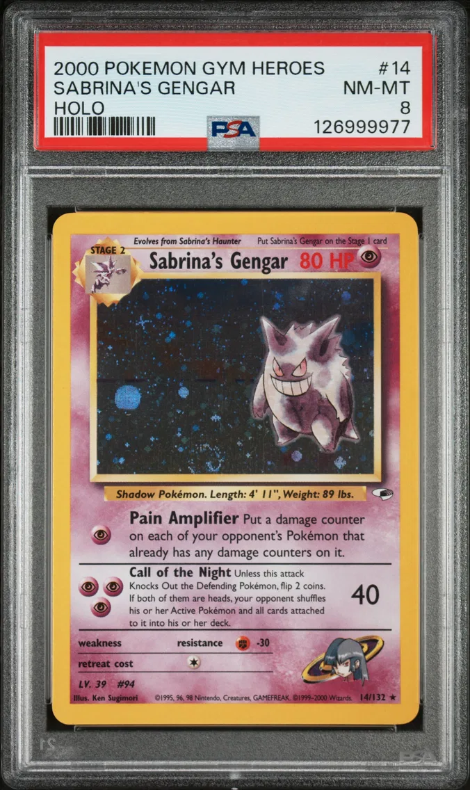 2000 #14 Sabrina's Gengar PSA 8 Gym Heroes