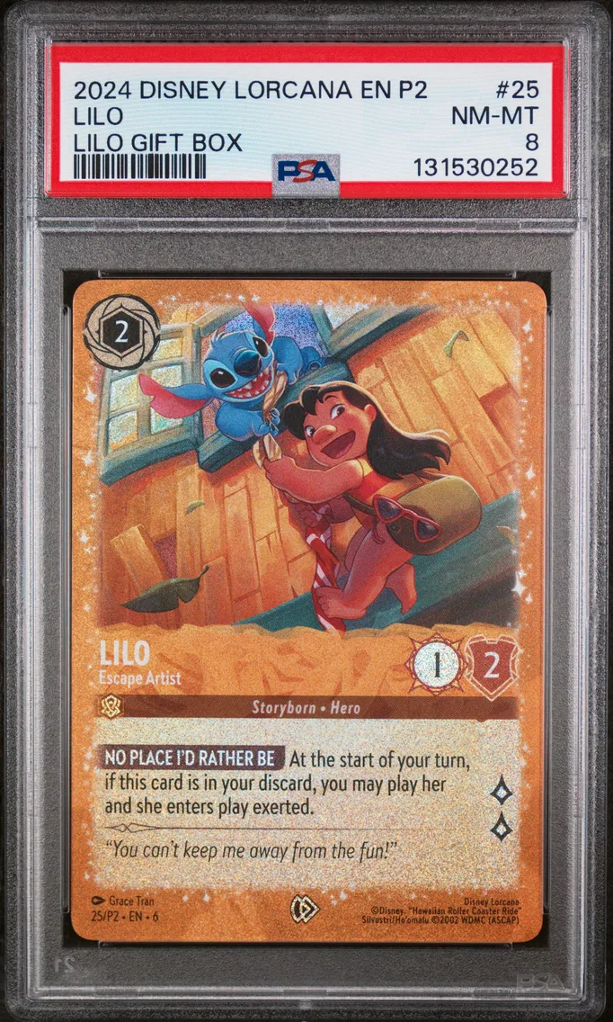 2024 #25 Lilo - Escape Artist PSA 8 Disney Lorcana EN P2-Promo