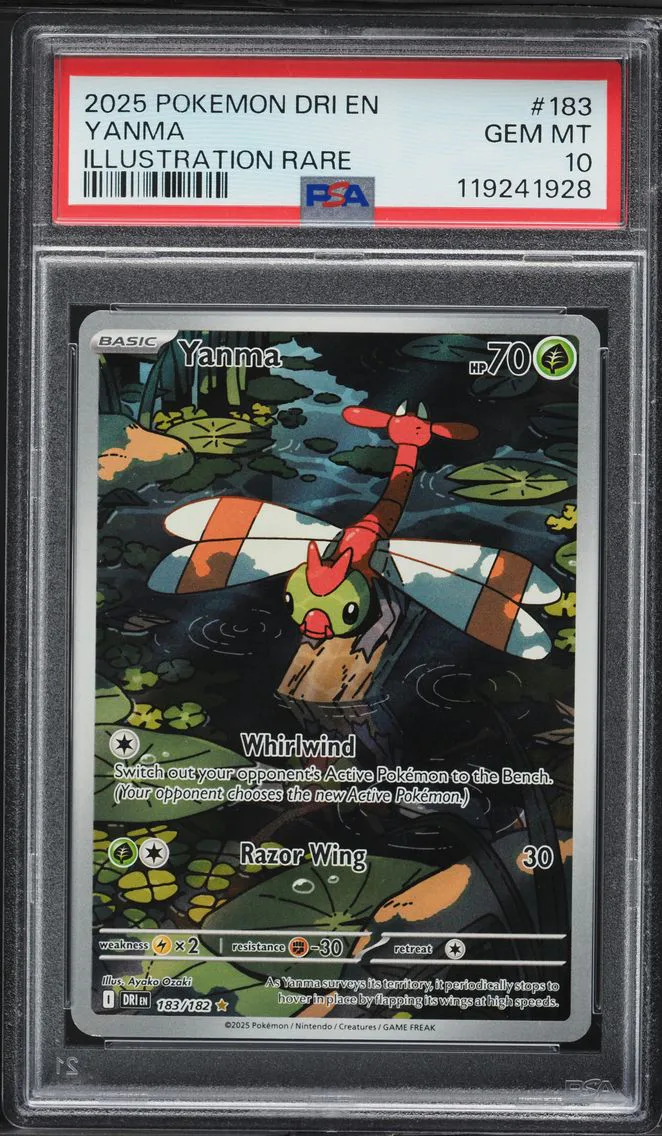 2025 #183 Yanma PSA 10 Dri EN-Destined Rivals Pokemon