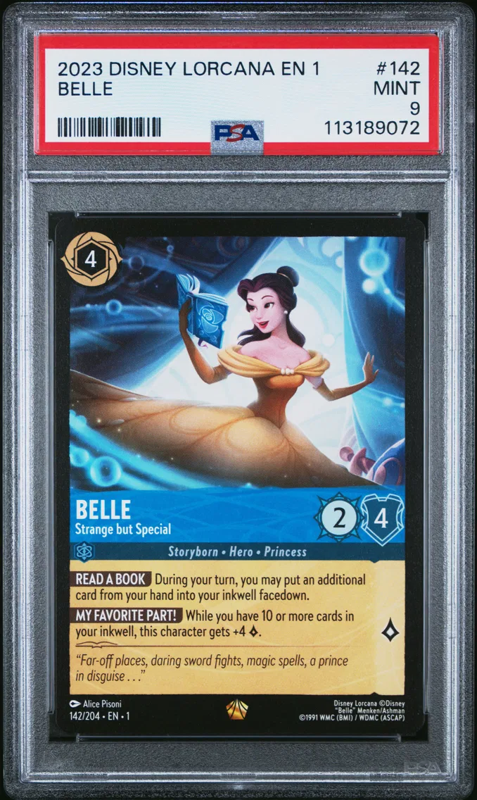 2023 #142 Belle - Strange But Special PSA 9 Disney Lorcana EN 1-the First Chapter