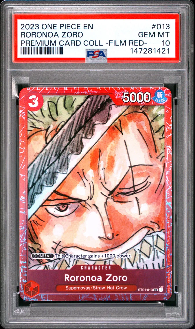 2023 #013 Roronoa Zoro PSA 10 One Piece Premium Card Collection -One Piece Film Red-