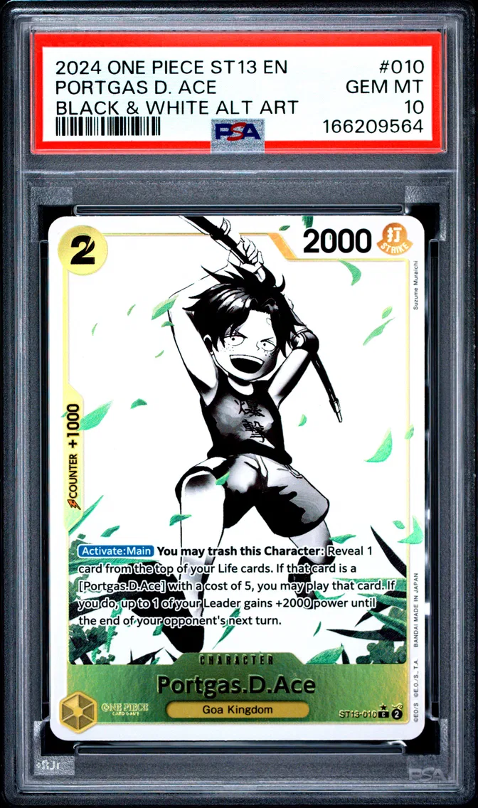 2024 #010 Portgas D. Ace PSA 10 One Piece Ultra Deck ST13-the Three Brothers