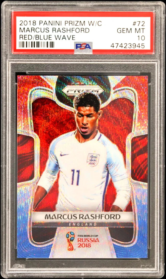 2018 #72 Marcus Rashford PSA 10 Panini Prizm World Cup