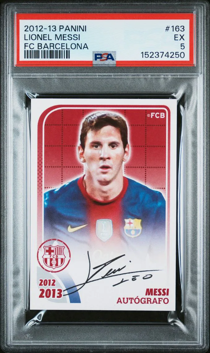2012 #163 Lionel Messi PSA 5 Panini FC Barcelona
