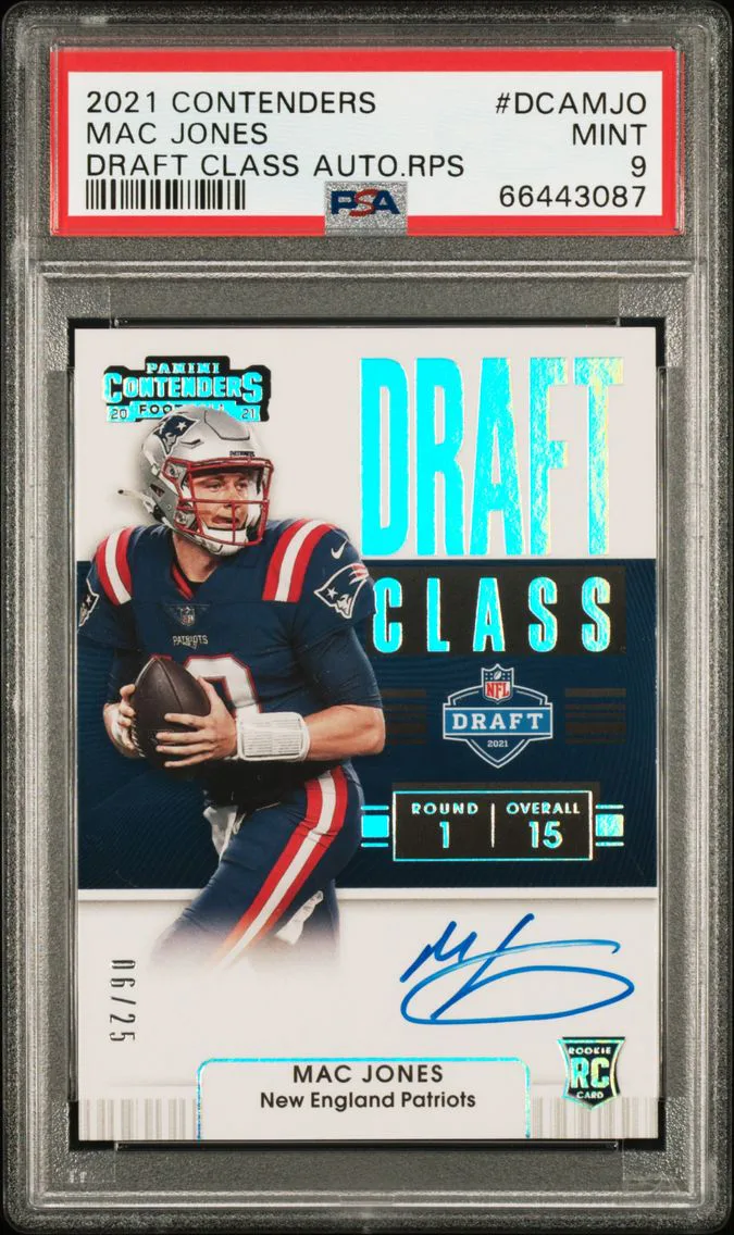 2021 #DCAMJO Mac Jones PSA 9 Panini Contenders Draft Class Autographs Rps