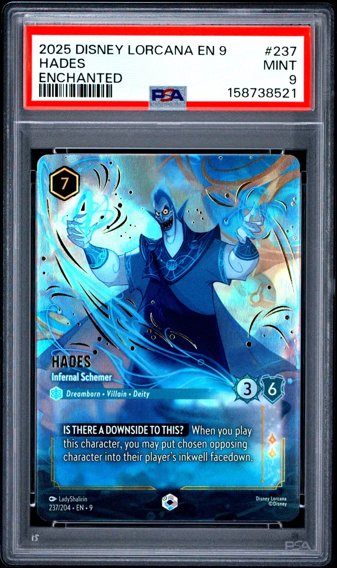 2025 #237 Hades - Infernal Schemer PSA 9 Disney Lorcana EN 9-Fabled