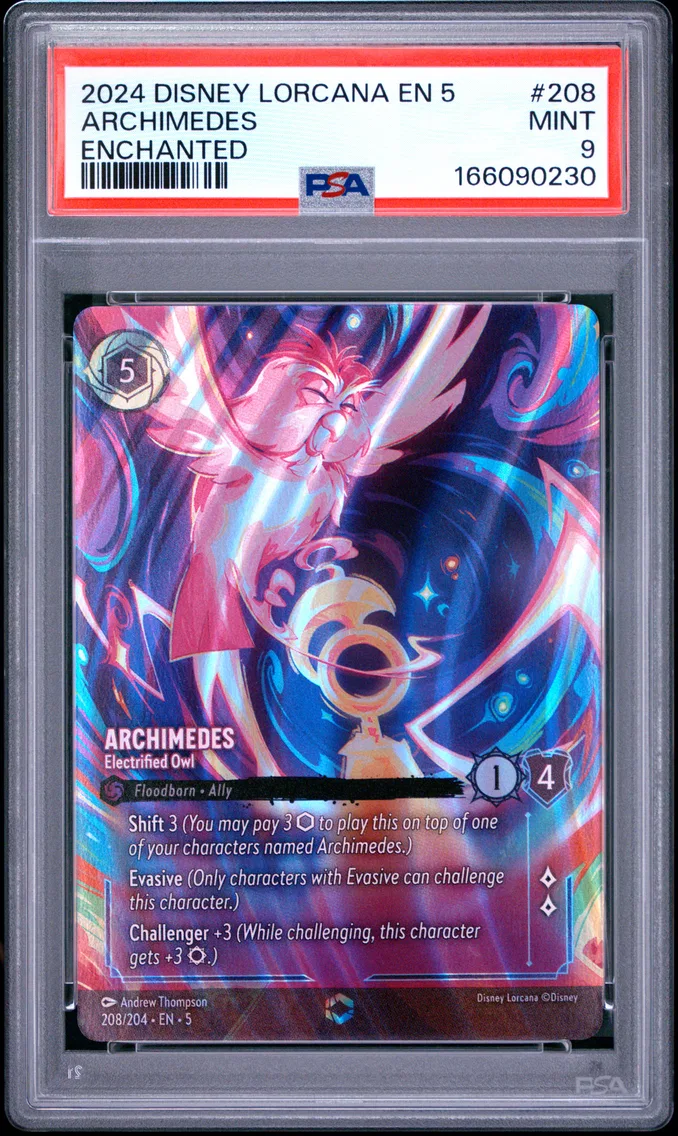 2024 #208 ARCHIMEDES PSA 9 Disney Lorcana EN 5-Shimmering Skies
