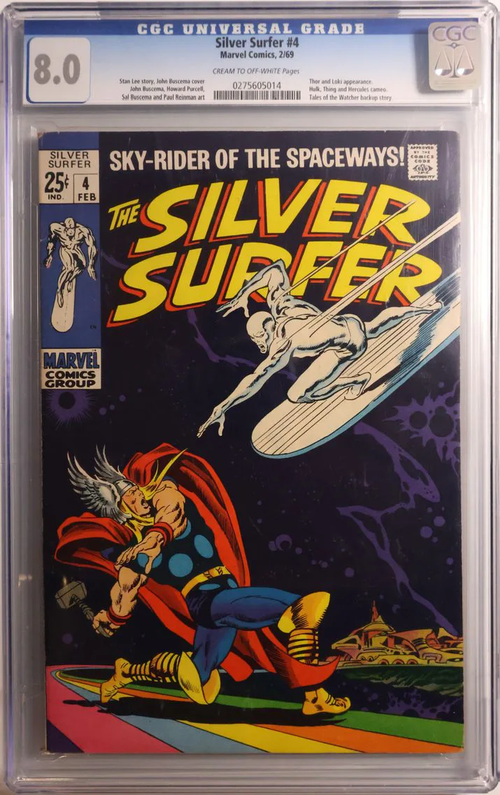 1969 #NA 1969 Silver Surfer #4 CGC 8.0 Marvel Comics CGC 8