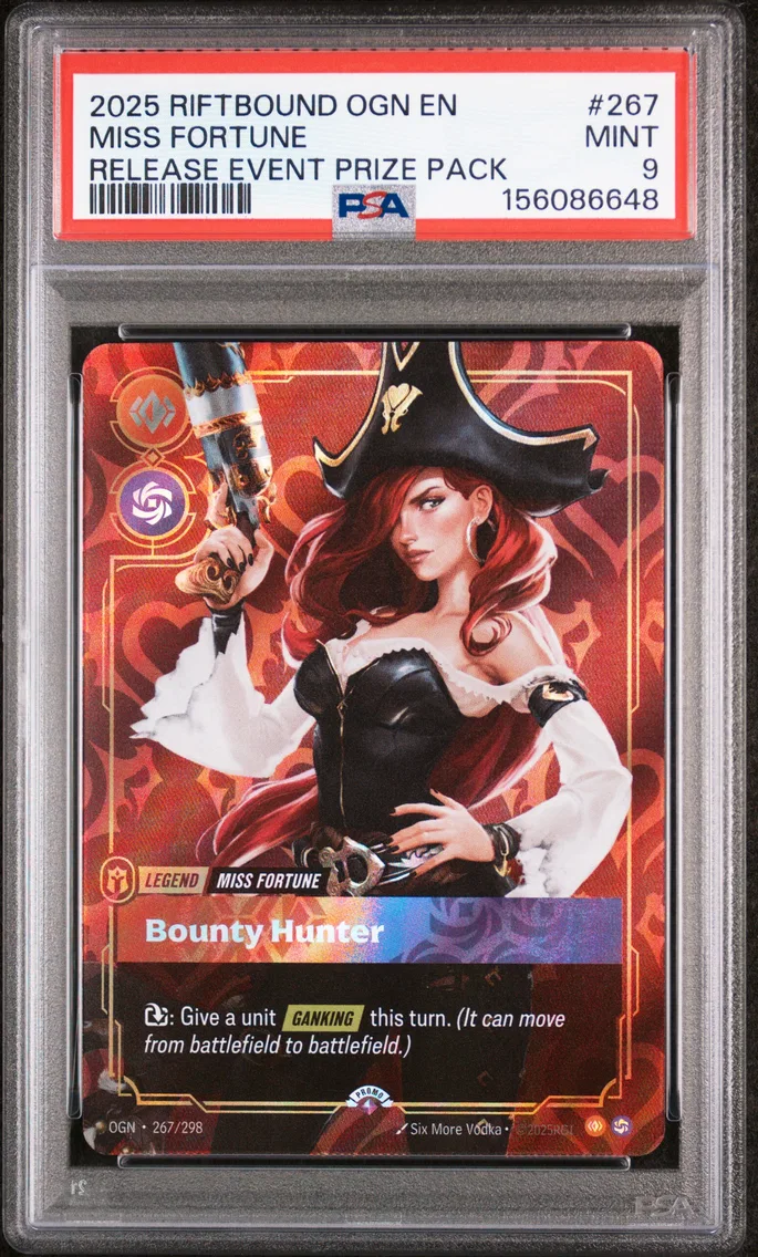 2025 #267 Miss Fortune - Bounty Hunter PSA 9 Riftbound: League of Legends Ogn-Origins