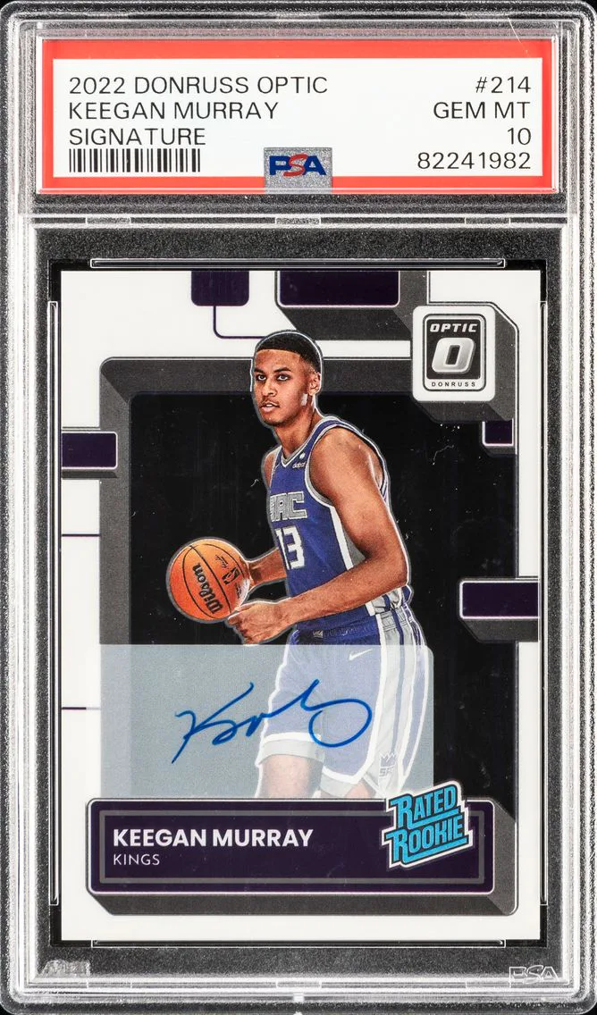2022 #214 KEEGAN MURRAY PSA 10 PANINI DONRUSS OPTIC | SIGNATURE