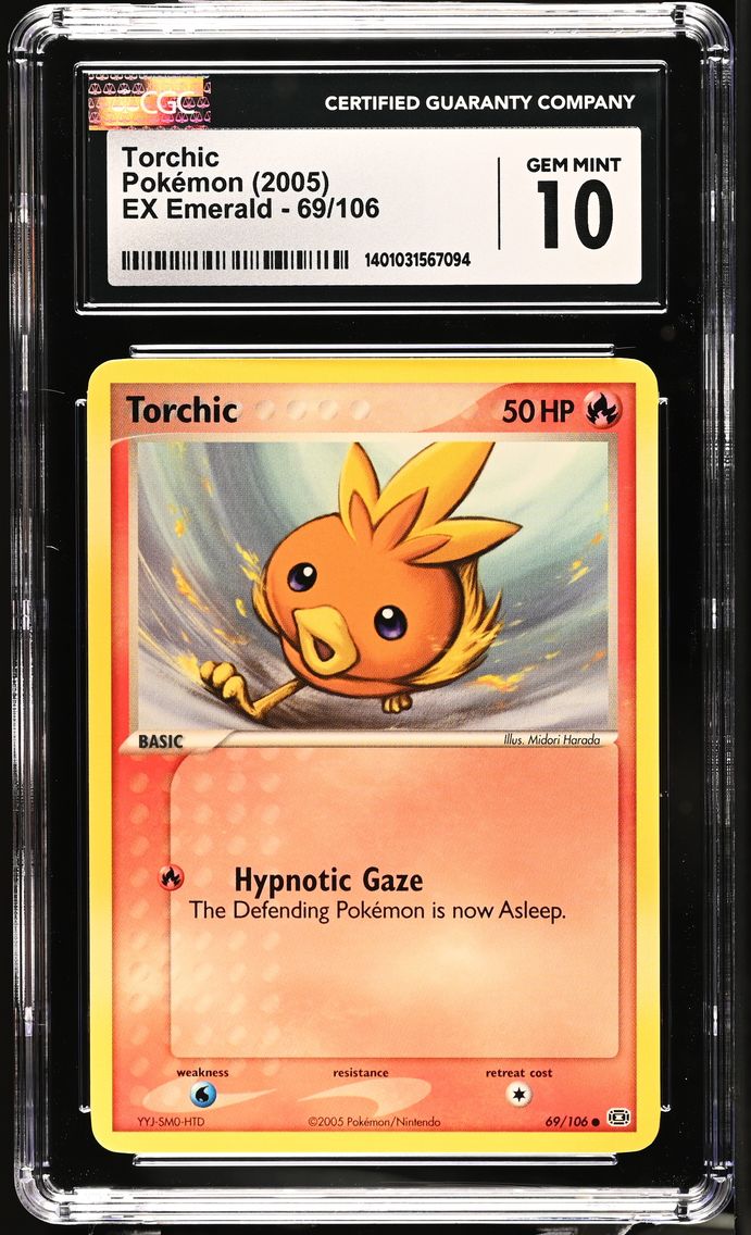 2005 #69 Torchic CGC 10 EX Emerald - English
