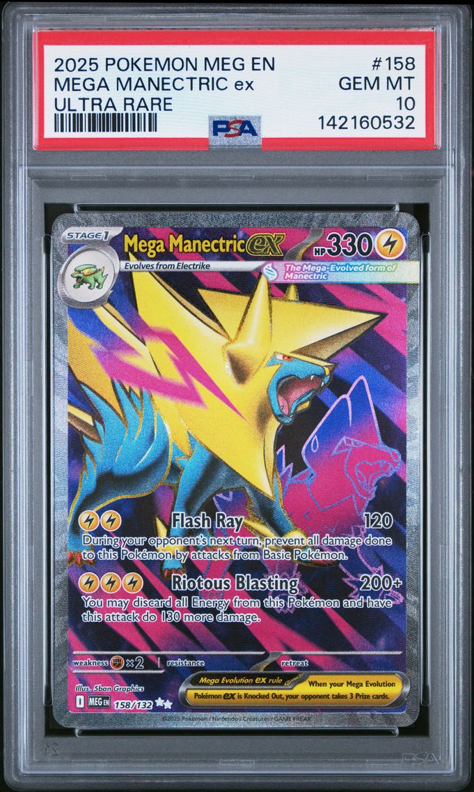 2025 #158 Mega Manectric EX PSA 10 Meg EN-Mega Evolution
