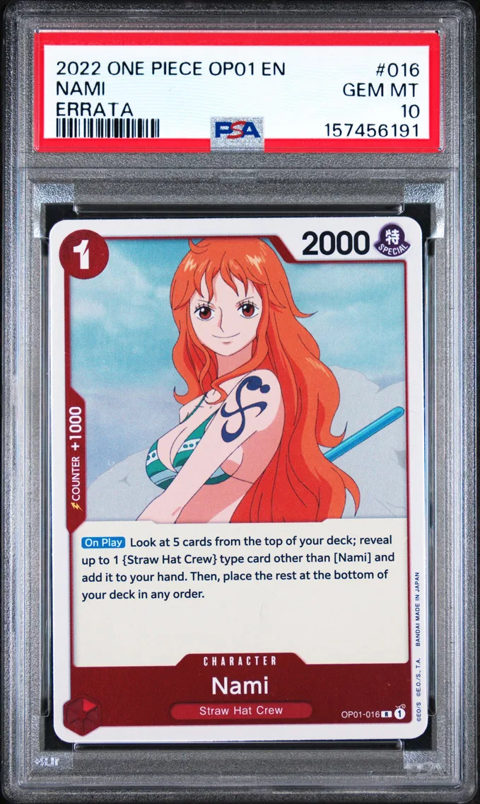 2022 #016 Nami PSA 10 One Piece OP01-Romance Dawn