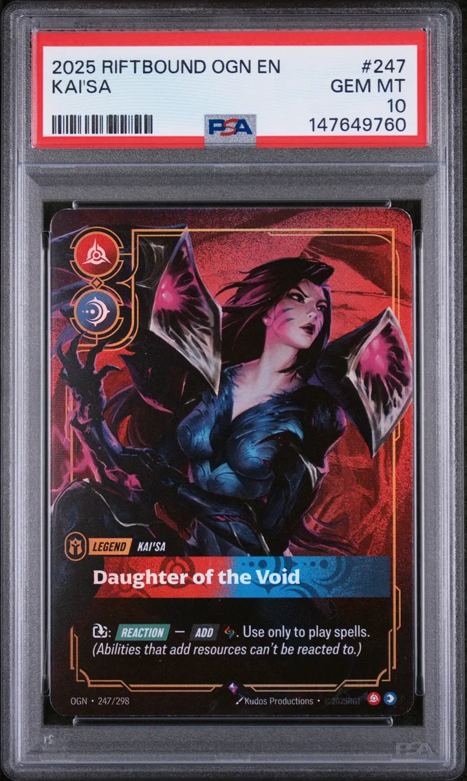 2025 #247 Kai'SA - Daughter of the Void PSA 10 Riftbound: League of Legends Ogn-Origins