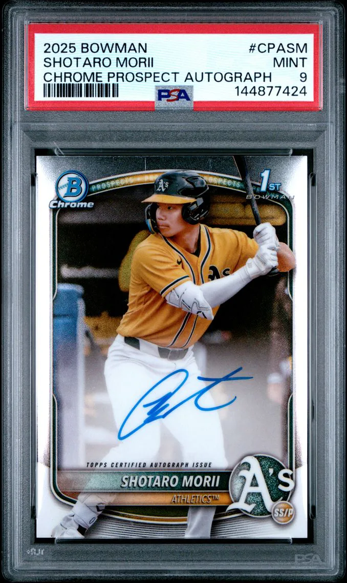 2025 #CPASM Shotaro Morii PSA 9 Bowman Chrome Prospect Autographs