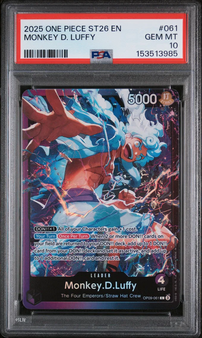 2025 #061 Monkey D. Luffy PSA 10 One Piece Starter Deck ST26-Purple/Black Monkey D. Luffy
