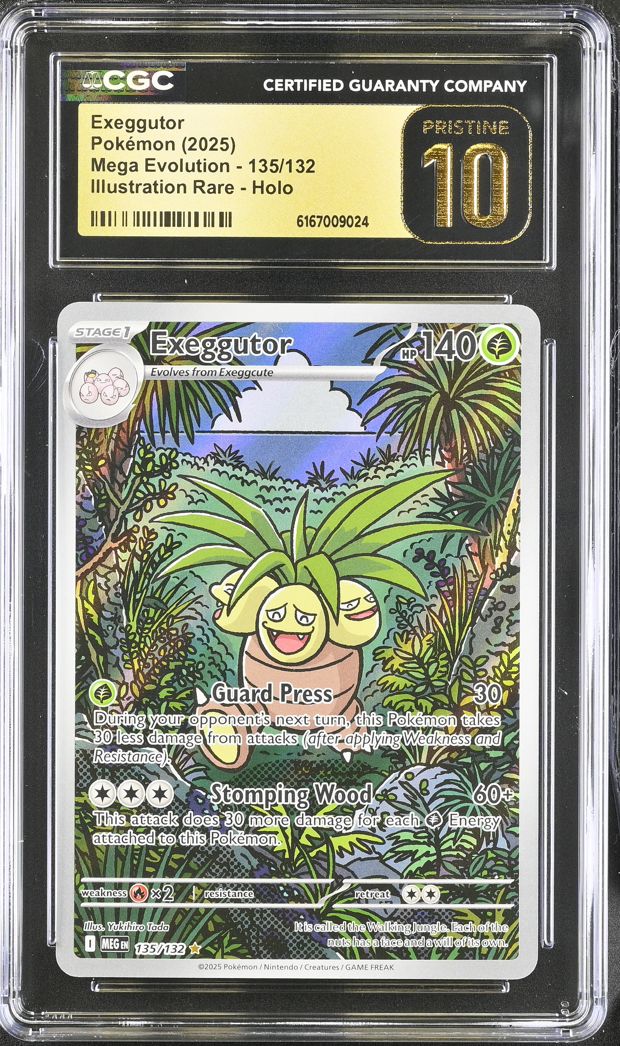 2025 #135 Exeggutor CGC 10 Pristine Mega Evolution - Meg En - English