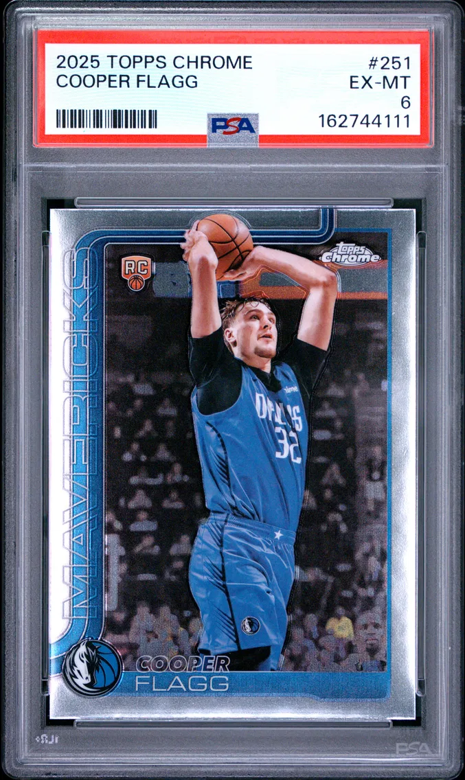 2025 #251 Cooper Flagg PSA 6 Topps Chrome