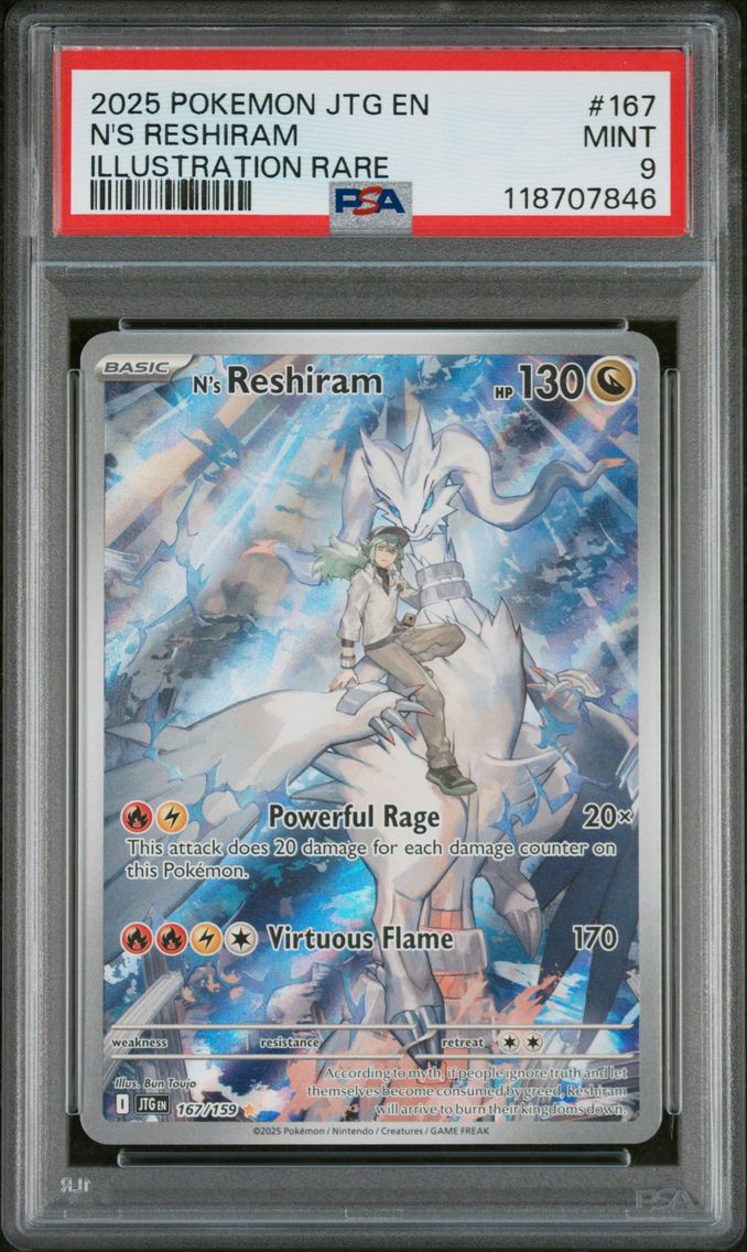 2025 #167 N's Reshiram PSA 9 Jtg EN-Journey Together