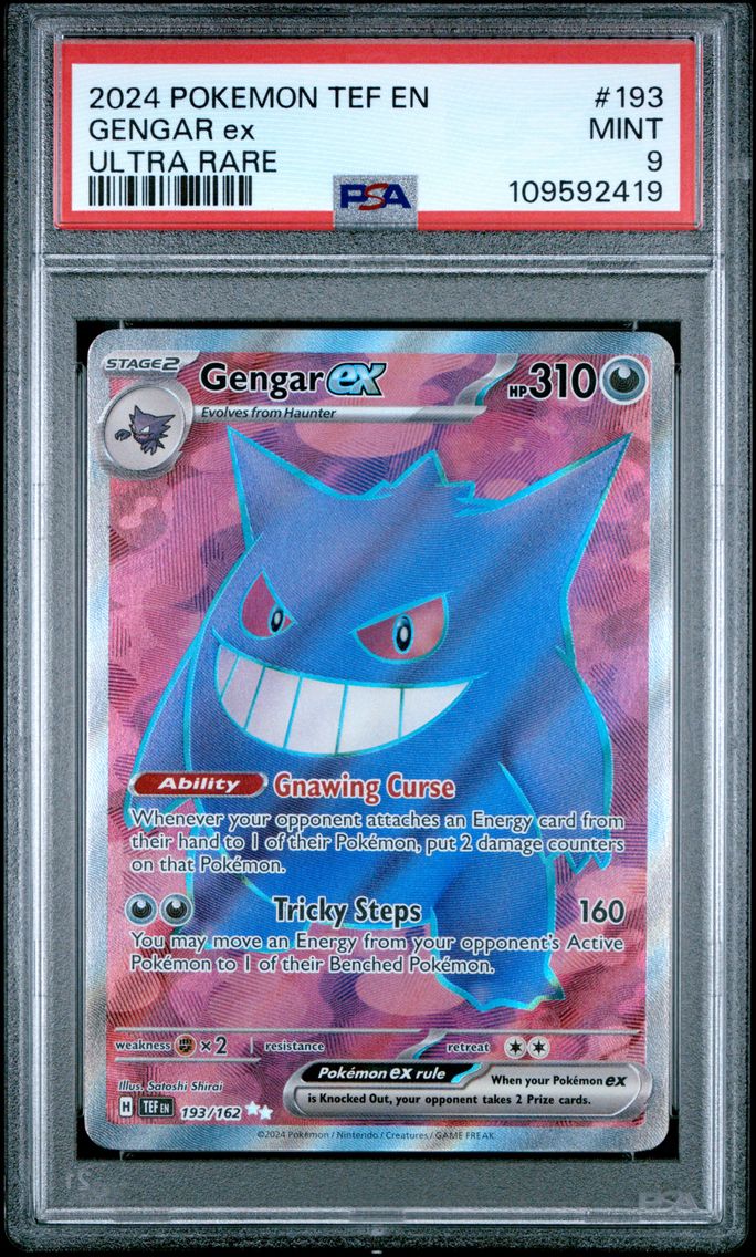 2024 #193 Gengar EX PSA 9 Tef EN-Temporal Forces Pokemon