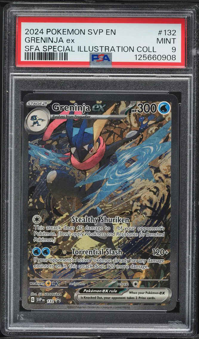 2024 #132 Greninja EX PSA 9 Svp EN-SV Black Star Promo Pokemon