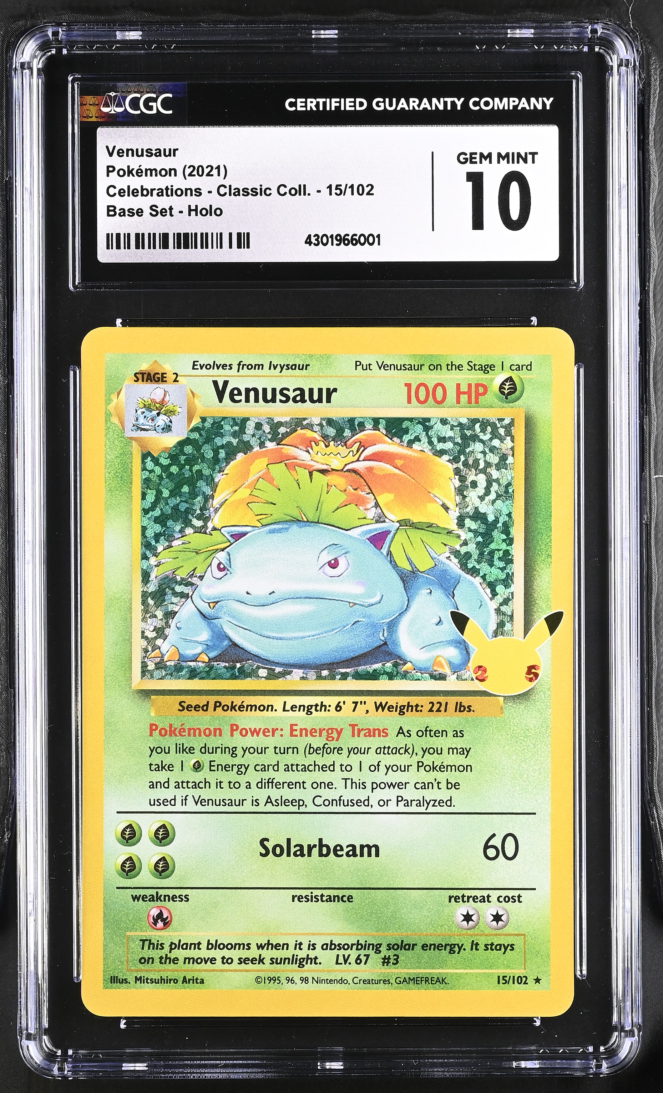 2021 #15 Venusaur CGC 10 Celebrations - Classic Collection - English