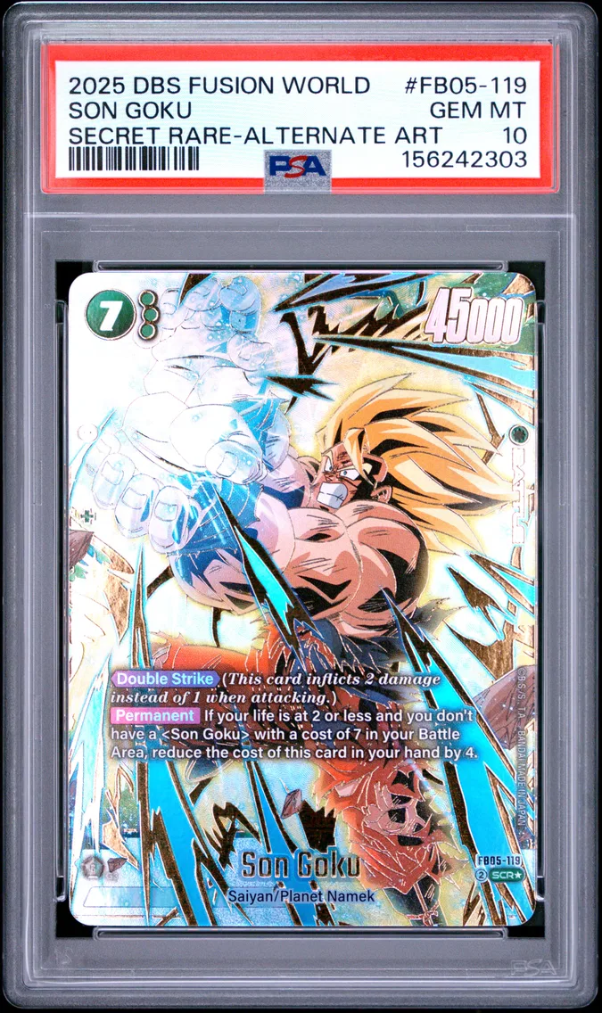 2025 #FB05-119 Son Goku PSA 10 Dragon Ball Super Card Game Fusion World New Adventure